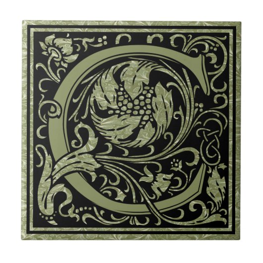 Carreau Monogramme de lettre de la lettre C premier (Devant)