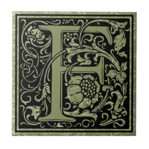 Carreau Monogramme de lettre de la lettre F premier