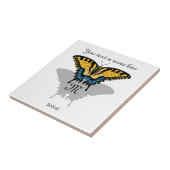 Carreau Monogramme de papillon Swallowtail (Côté)