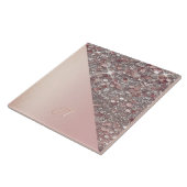 Carreau Monogramme élégant en or rose (Côté)