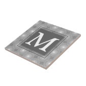 Carreau Monogramme gris cercles motif (Côté)