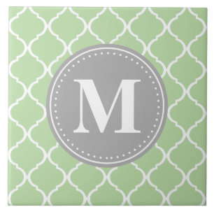 Carreau Monogramme Gris de lattice marocain