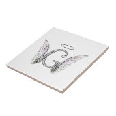 Carreau Monogramme initial de la lettre G avec des ailes (Côté)