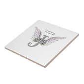 Carreau Monogramme initial de la lettre J avec des ailes (Côté)