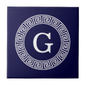 Carreau Monogramme initial du cadre de la ligne de la clé  (Devant)