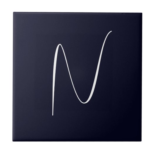 Carreau Monogramme initial manuscrit professionnel simple (Devant)