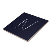Carreau Monogramme initial manuscrit professionnel simple (Côté)