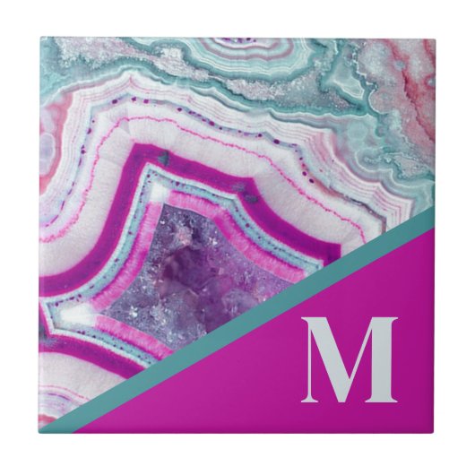 Carreau Monogramme initial moderne (Devant)