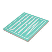 Carreau Monogramme Initiales 3 Modernes Gras | Blanc Sur A (Côté)