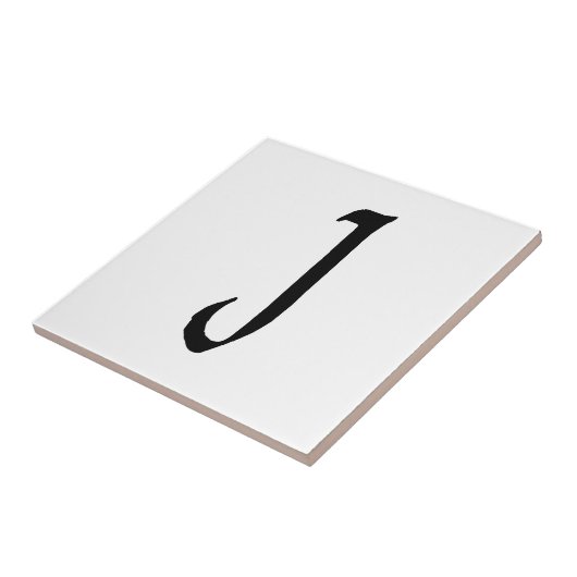 Carreau Monogramme "J", texte Quill (Côté)