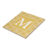 Carreau Monogramme jaune cercles motif (Côté)