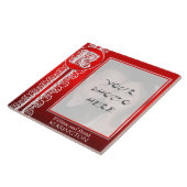 Carreau Monogramme K "Dentelle blanche sur rouge" avec pho (Côté)