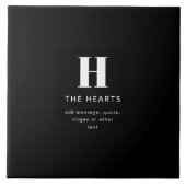 Carreau Monogramme moderne modifiable Nom et message | Noi (Devant)