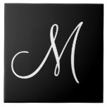Carreau MONOGRAMME: Monogramme noir et blanc M,<br><div class="desc">Monogramme noir et blanc M</div>