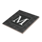 Carreau Monogramme motif des cercles de charbon (Côté)