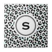 Carreau Monogramme noir et blanc chic d'impression de (Devant)