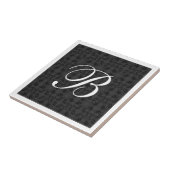 Carreau Monogramme noir et blanc moderne (Côté)