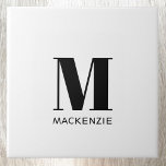 Carreau Monogramme Nom initial Simple<br><div class="desc">La typographie moderne minimaliste monogramme design de nom initial qui peut être modifié pour personnaliser.</div>