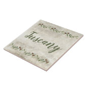 Carreau Monogramme Olive Garland Rustic Green Toscane (Côté)