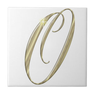 Carreau Monogramme or O initiales marchandise