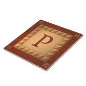 Carreau Monogramme P : Effet marquiseur initial et Motif (Côté)