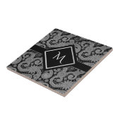 Carreau Monogramme Paisley noir (Côté)
