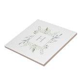 Carreau Monogramme personnalisé Accent décoratif botanique (Côté)