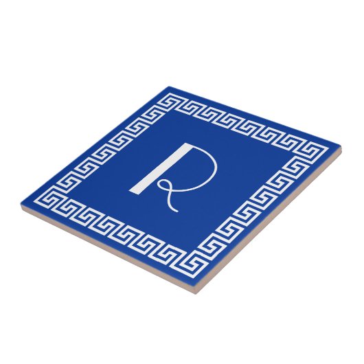 Carreau Monogramme principal grec de conception (Côté)