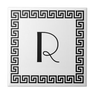 Carreau Monogramme principal grec de conception