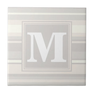 Carreau Monogramme rayures beiges