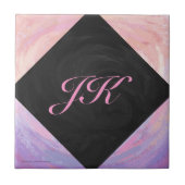 Carreau Monogramme rose et noir (Devant)