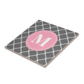 Carreau Monogramme rose gris marocain (Côté)