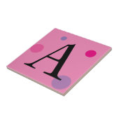 CARREAU MONOGRAMME ROSE POLKA TITRE POT (Côté)