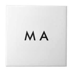 Carreau Monogramme simple ajoutez votre lettre de nom homm