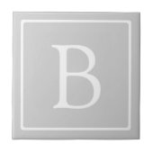 Carreau Monogramme simple gris clair (Devant)