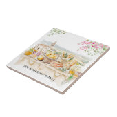 Carreau Monogrammed Watercolor Tuscany Mediterranean Italy (Côté)