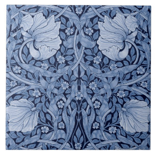 Carreau Monotone bleu Pimpernel, William Morris