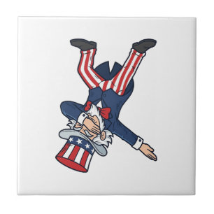 Carreau Monsieur patriotique Dabbing Design vectoriel vint
