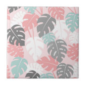 Carreau Monstera moderne Feuille Motif Tropical (Devant)