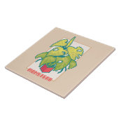 Carreau Monstera Pixelart  (Côté)