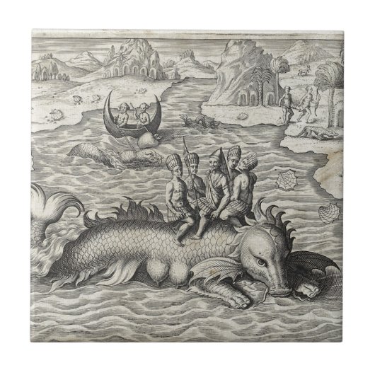Carreau Monstre de carte/serpent de mer (Devant)