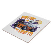 CARREAU MONSTRE D'HALLOWEEN DANS LE DRAP (Côté)