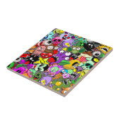 Carreau Monstres caractères mignons Motif d'Halloween (Côté)