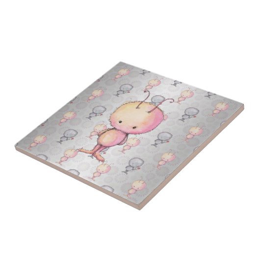 Carreau Monstres Fluffeux Cute (Côté)