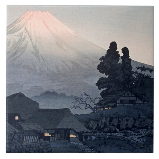 Carreau Mont Fuji de Mizukubo, célèbre peinture, (Devant)