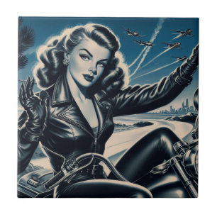 Carreau Montage vintage de moto
