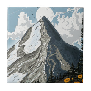 Carreau Montagne enneigée de Suisse