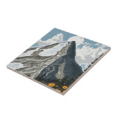 Carreau Montagne enneigée de Suisse (Côté)