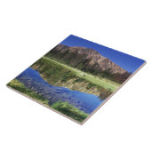 Carreau Monts Sawtooth reflétés dans le 4 juillet (Côté)