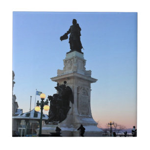 Carreau Monument à Samuel De Champlain, Québec, Canada